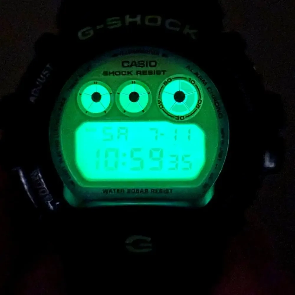 Casio G-Shock DW6900CS-1 Lime Green Glossy Black Digital Men's Watch